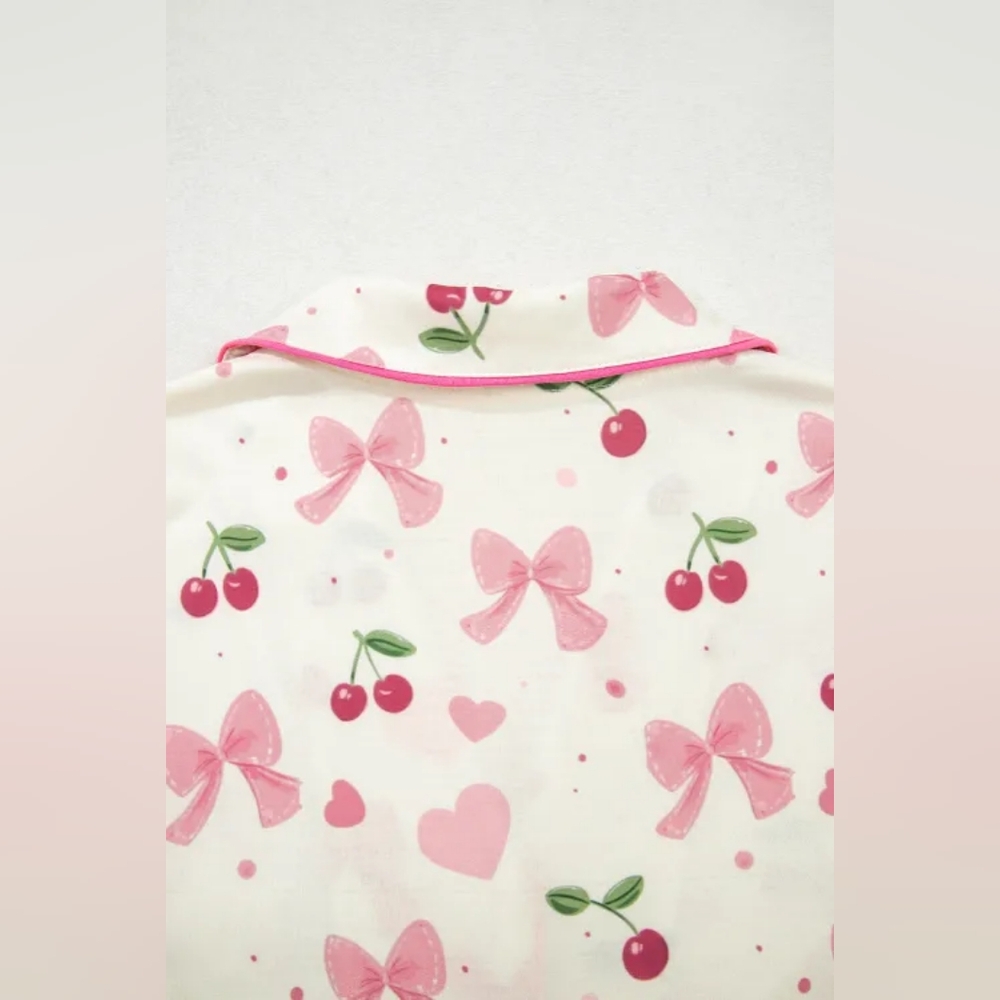 Pink Bows and Cherries Pajama Set - Picture 9 of 13